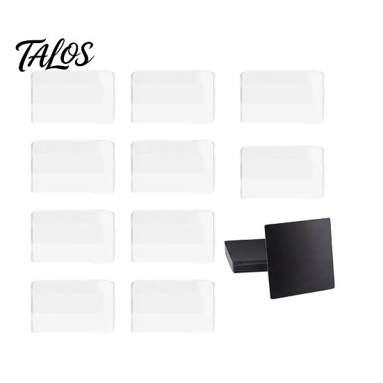 Kitchen Refrigerator Magnet 10 Sets DIY Acrylic Fridge Kit, Square Decor Crafts, Clear Picture Photo Holder for Home Office Set