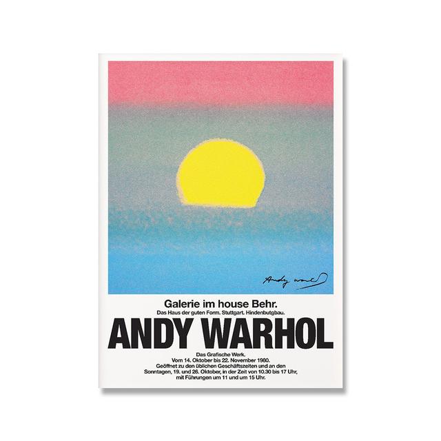 Andy Warhol Sunset Art Print and Poster Abstract Landscape Coloful Canvas Painting Pop Nodic Wall Decor Picture For Living Room
