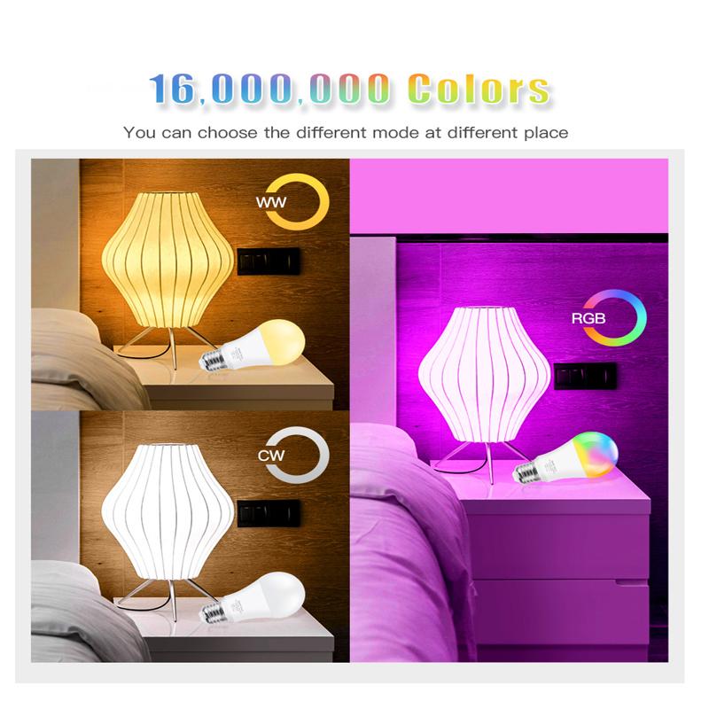 MARPOU 1/3/4/5/6/10 PCS Tuya Bluetooth 9W Smart Bulb Led Lamp E27 RGB Smart Light Bulbs 220V Smart Lamps For Home Bedroom Room D