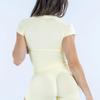 Seamless High-Stretch Yoga T-Shirt - Breathable, Body-Shaping, Short Sleeve for Running, Fitness, Sports
