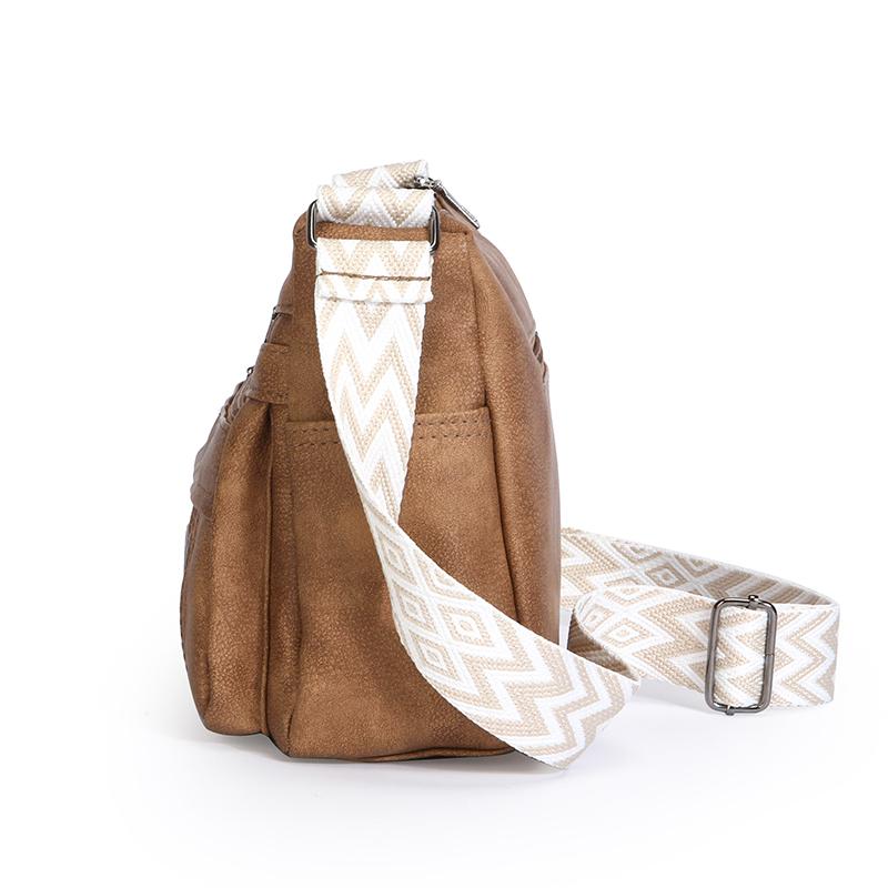 Umhängetasche Mehrfachfächer Weiches Leder Damentasche Muttertasche