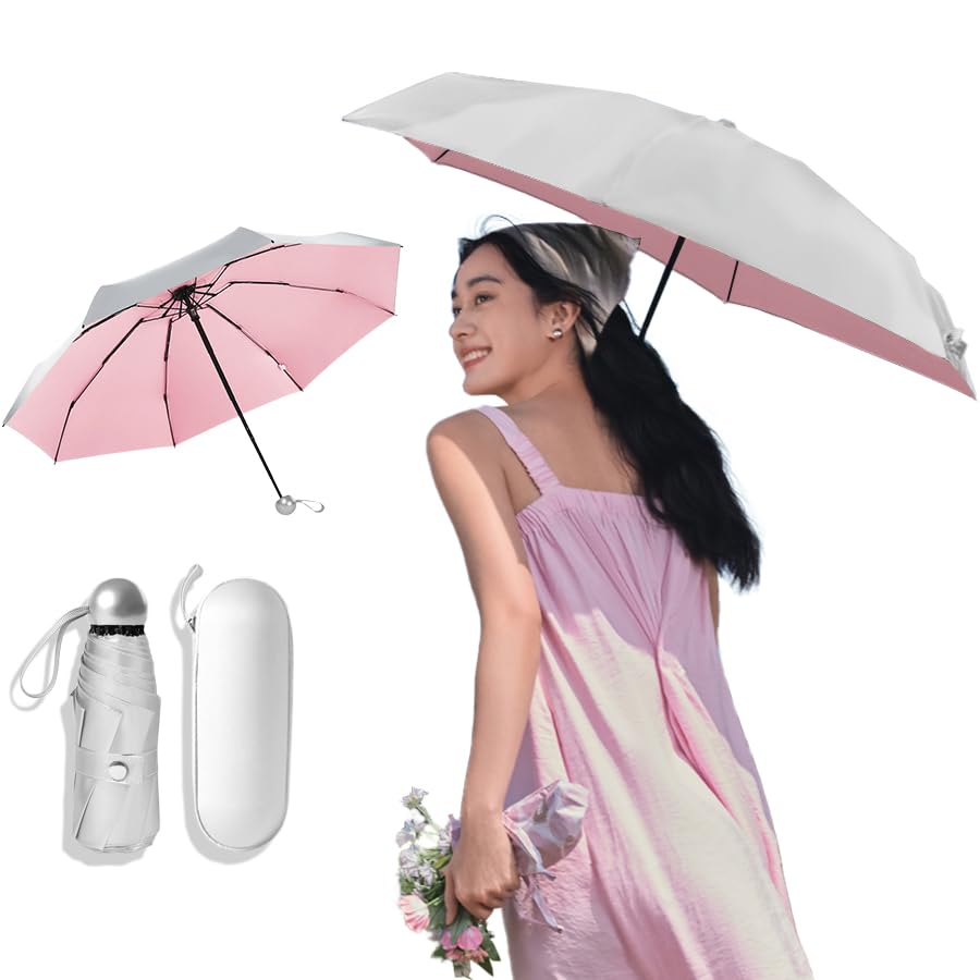 Folding Parasol with UV Blocks of UV Provides Light and Offers Heat Windproof and Designed for Both Sunny and Rainy Portable and It Includes a Storage