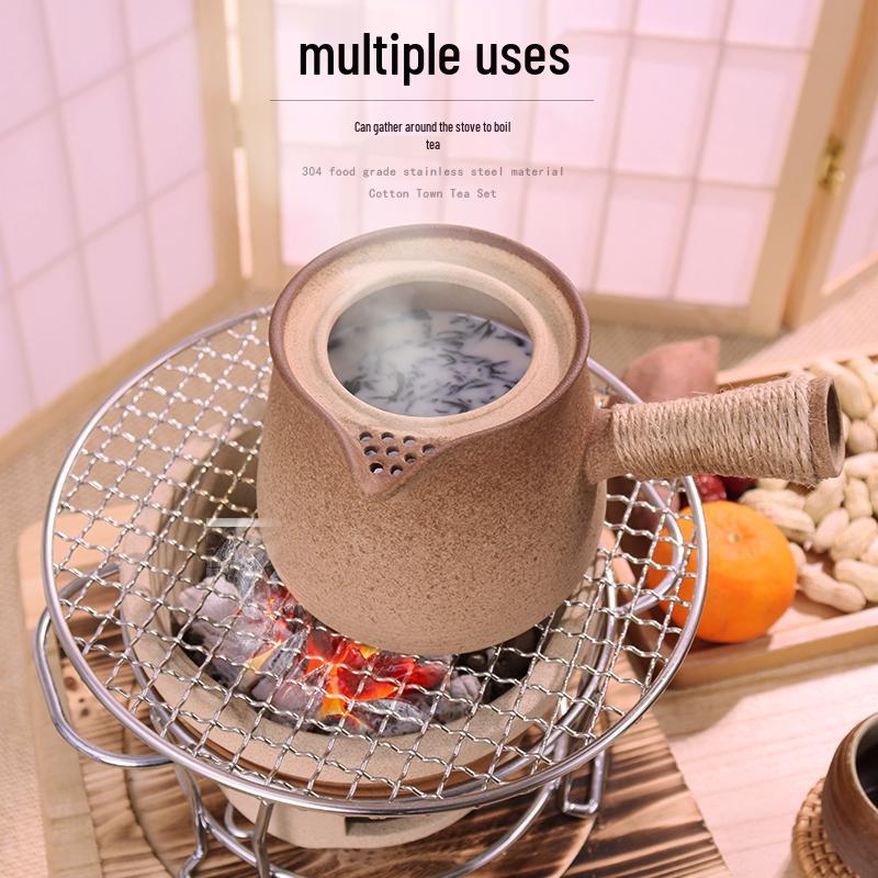 Round 304 Stainless Steel Barbecue Net and Tea Stove Grate Accessory
