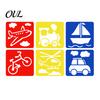 6 Piece Stencil Set Pcs Painting Template Stencils, 5.5x5.9 Inch Washable Reusable DIY Art And Craft Stencils for Wood Paper Fabric, Home Decor