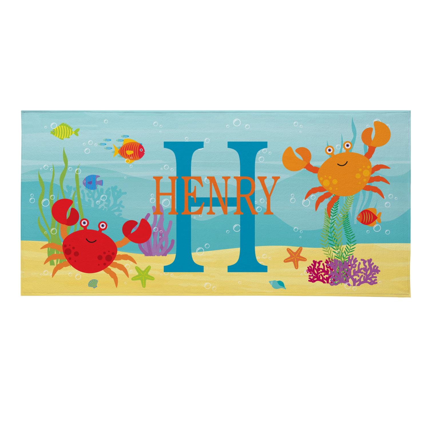 

Colorful Underwater Sea Creature Beach Towel, Cute Ocean Animal Summer Beach Towel for Kids & Beach Days W30*H60(CM)