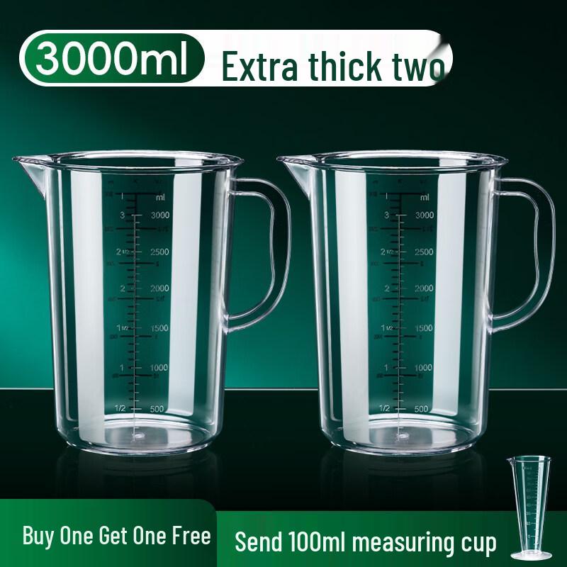 

PC Plastic Measuring Cup with Scale (3000ml, 2-Pack)