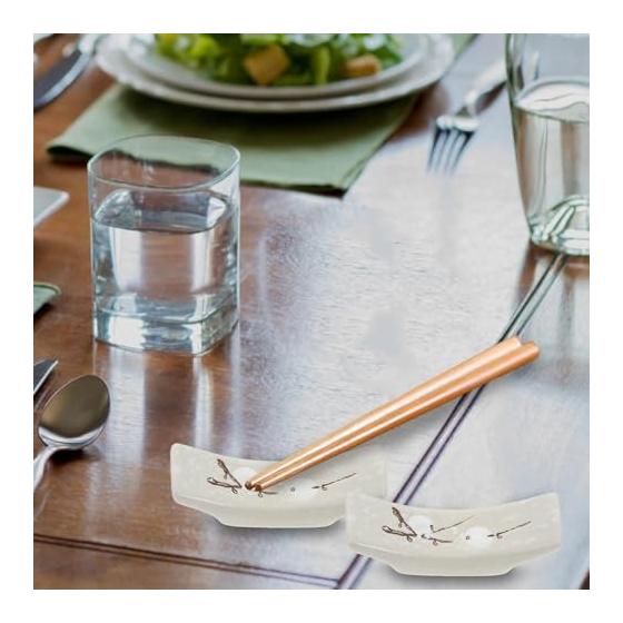 Chopstick Rests Set of 8, Cute & Stylish Chopstick Holders, Ceramic Chopstick Pillows, Tableware Accessories, Plum Blossom Japanese Pattern,