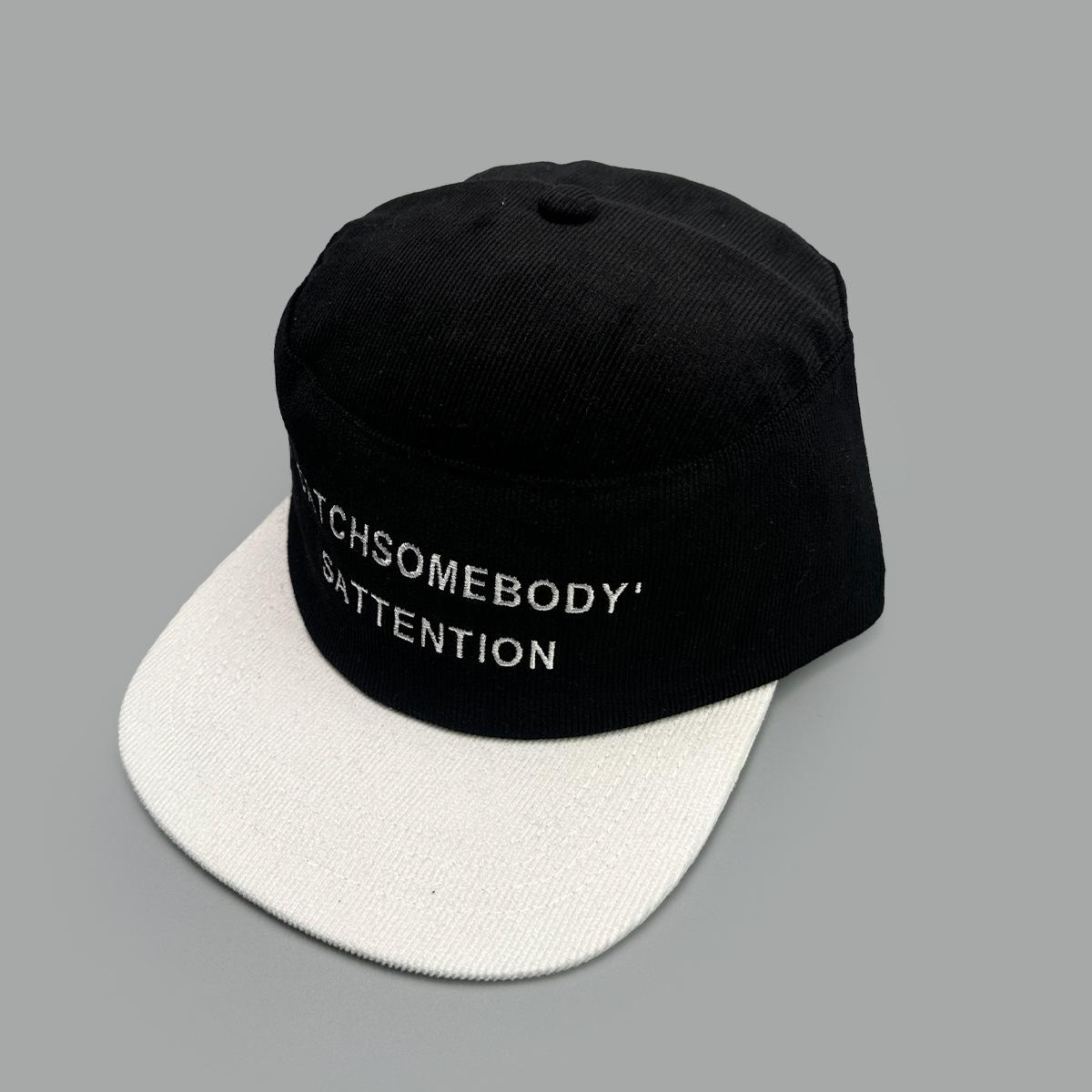 Spring And Autumn Color Matching Plaid Letter Embroidery Baseball Cap Men And Women Flat Top Hip Hop Retro Flat Brim Cap 52-60cm
