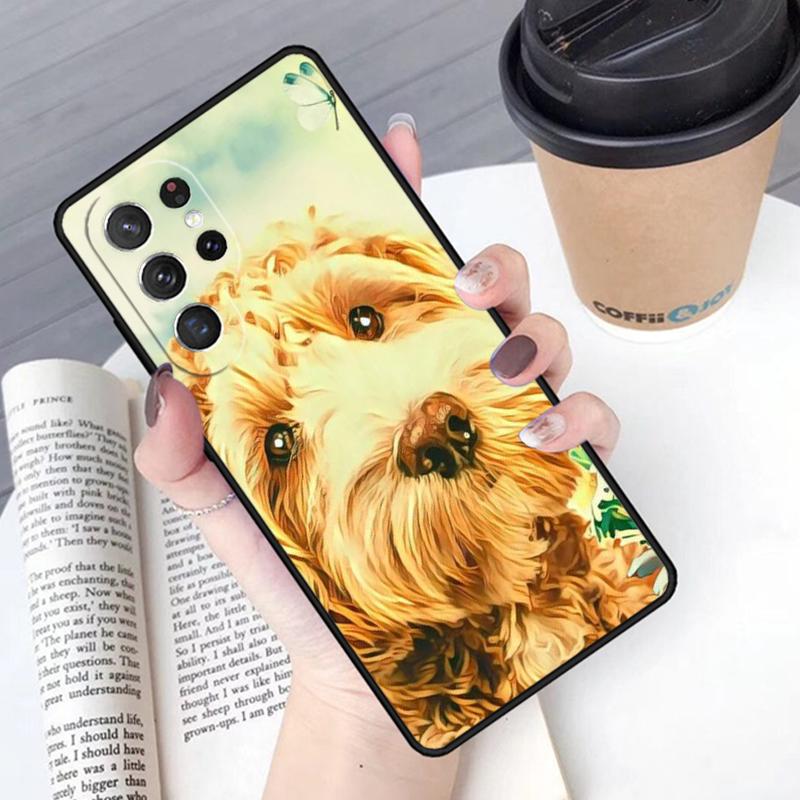 Cute Cockapoo Dog phone case Cover For Samsung Galaxy S24 S25 Ultra S21 S22 Ultra S10E Note 10 Plus Note 20 FE S23