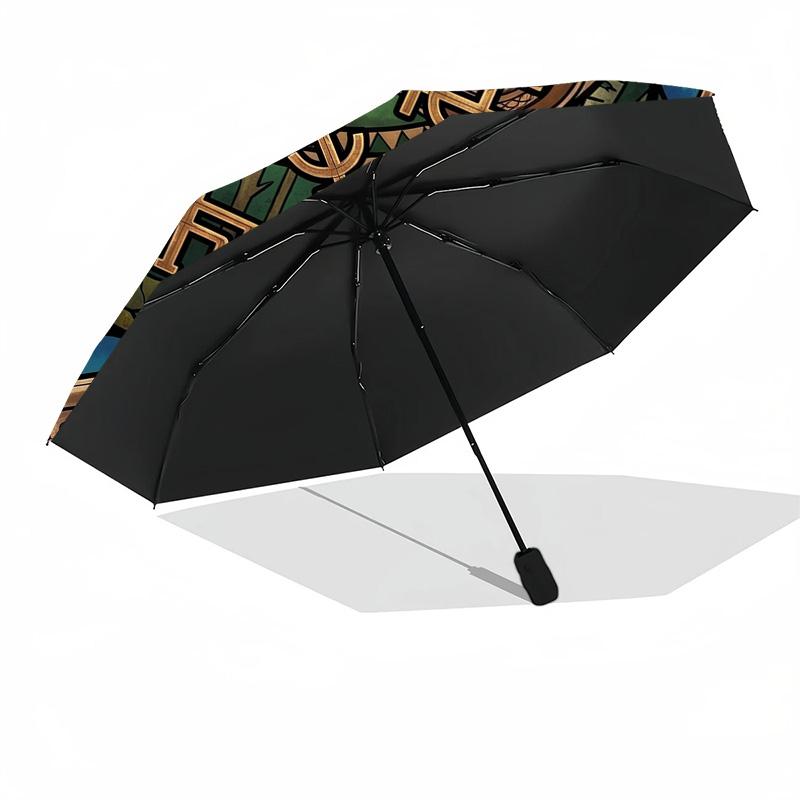 Symbols Runes pattern umbrella, portable and foldable design, 8 ribs, a casual accessory for Halloween, Christmas, and birthday gifts.