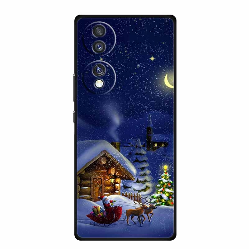 Case For Honor 70 Pro Plus Christmas Soft Silicone TPU Phone Back Cover For Huawei Honor 70 Pro+ Honor70 Lite Cartoon Capa Funda