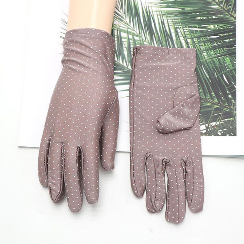 Summer Sunscreen Gloves Women Spring and Autumn Thin Electric Car Riding Etiquette Elastic Jewelry Lace UV Protection