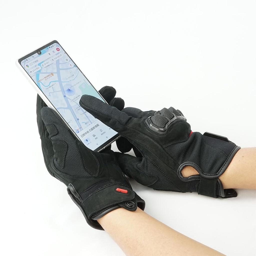 Motorcycle Knuckle Guard All Size ROUGH&ROAD Gloves, Black, L, RR8030A-BK3