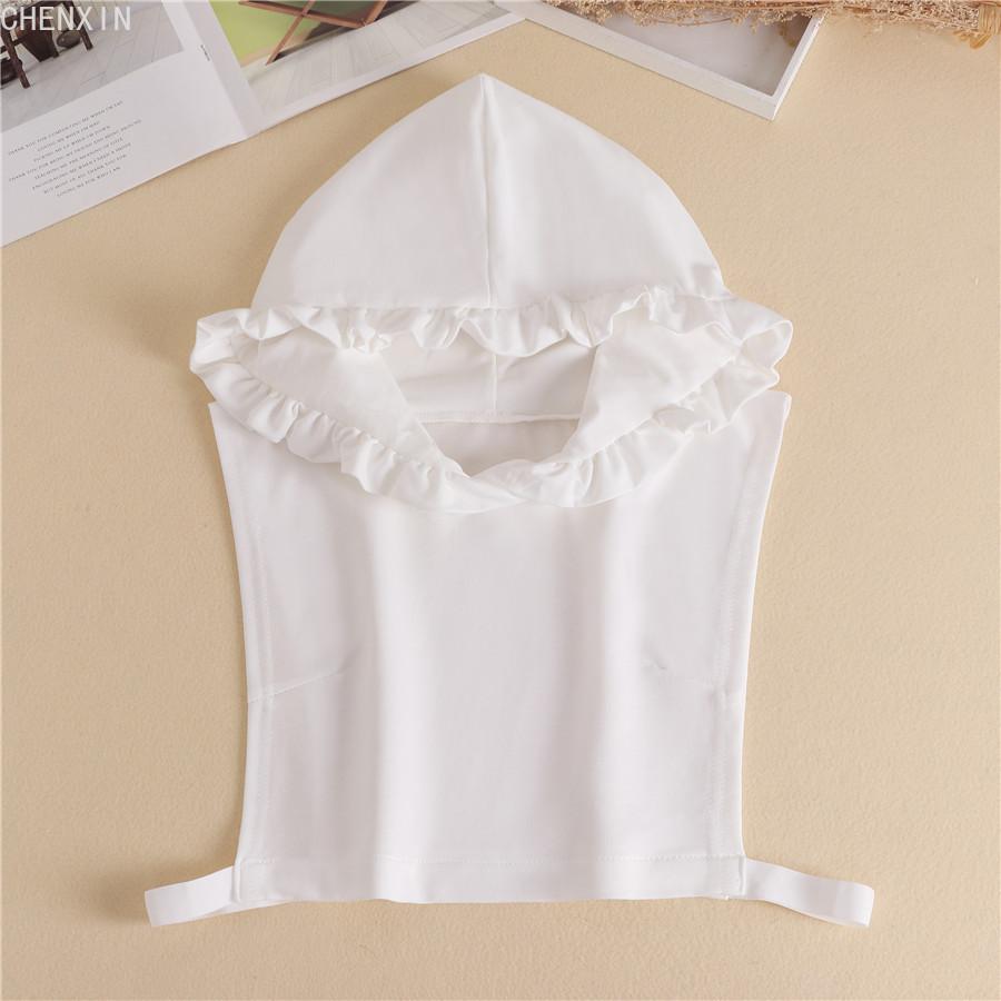 Abnehmbarer Kragen aus Baumwolle für Damen, für Pullover, Bluse, Hemd, gefälschter Kragen, dekoratives weibliches weißes halbes Hemd, falsches Kragen-Zubehör