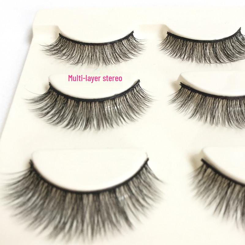Best-Selling 3D Layered False Eyelashes with Natural Curl D-37 - Box of 3 Pairs