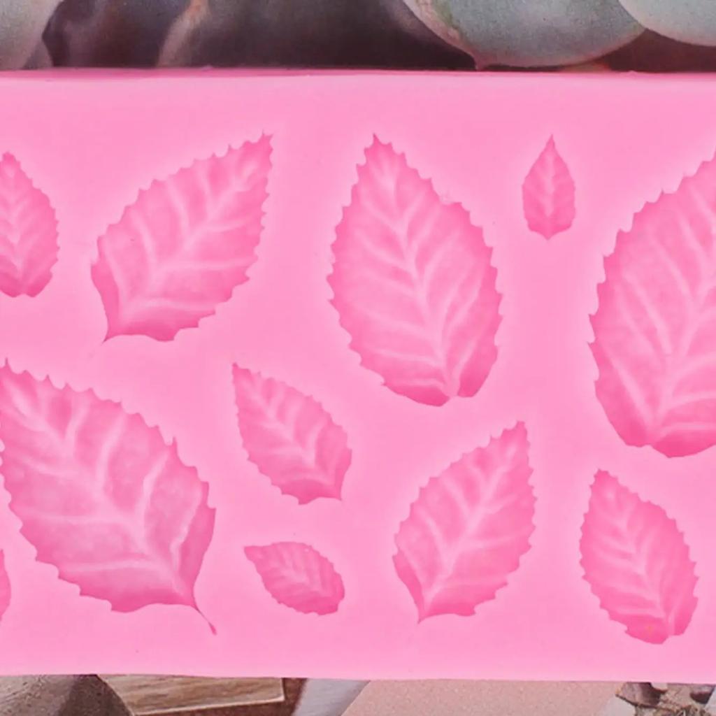 1pc-Leaves, Holly Leaves, Silicone Mold, Forest Style Leaves, Chocolate Flipping Sugar, Silicone Mold, Cake Decoration Mold