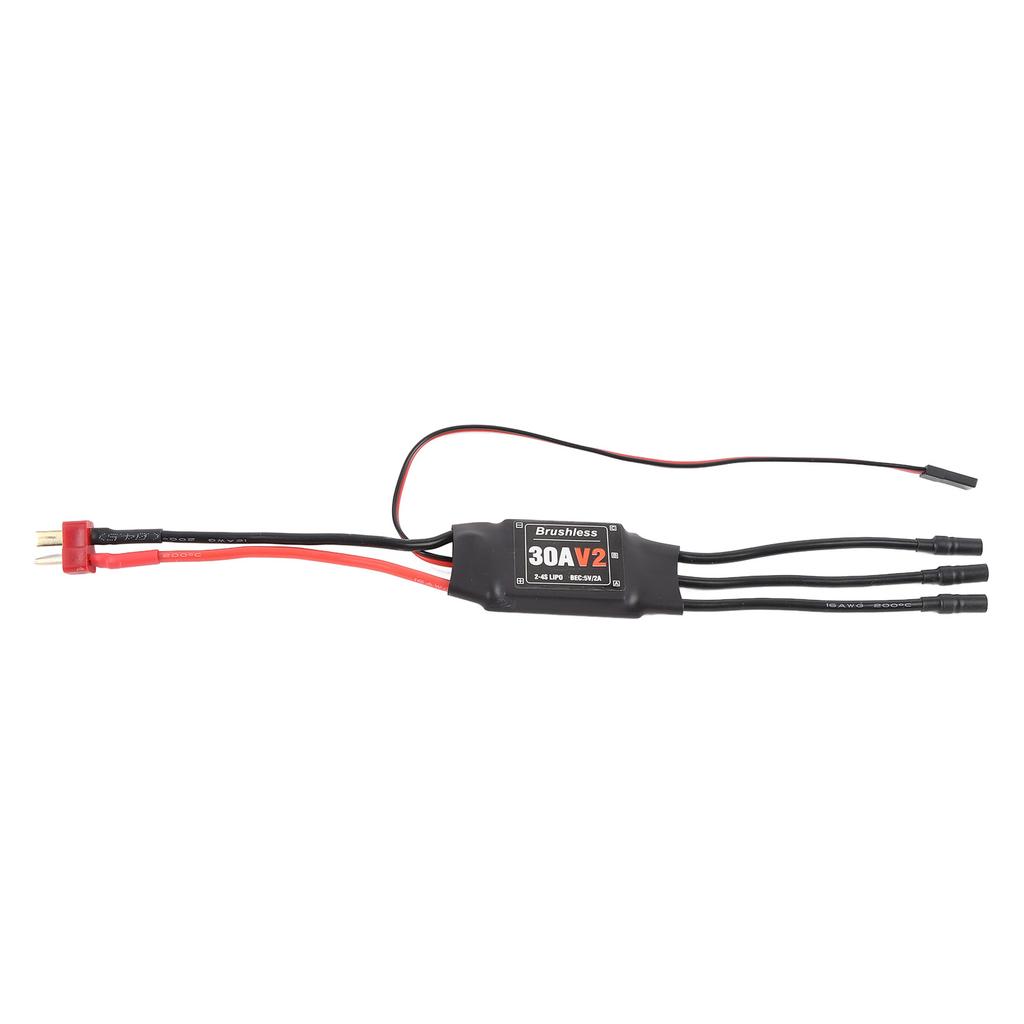 Brushless ESC 30A V2 RC Airplane Drone Motor Electric Speed Controller T Plug To Banana Female