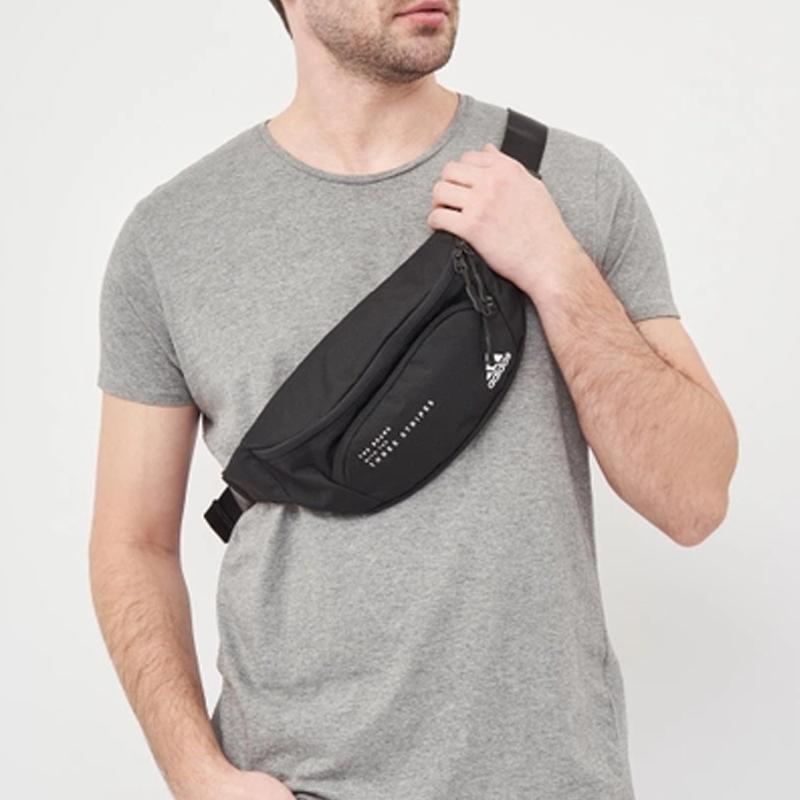 New Adidas Polyester Shoulder Bag Crossbody Bag Fanny Pack Regular Unisex Black GL8606
