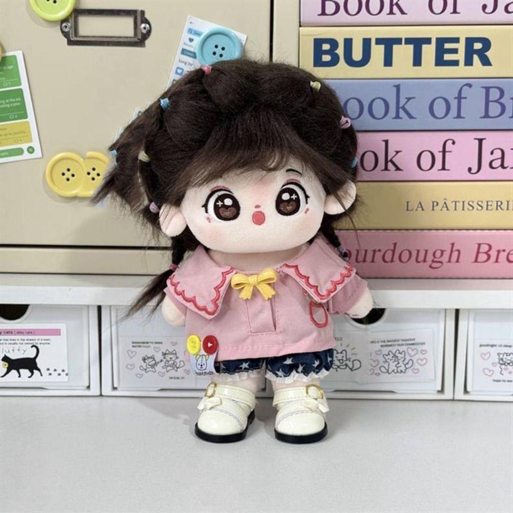 Soft Texture Idol Dolls Cartoon Pattern Skirt Lovely Design Cotton Plush Dolls Skirt  Costume Toy
