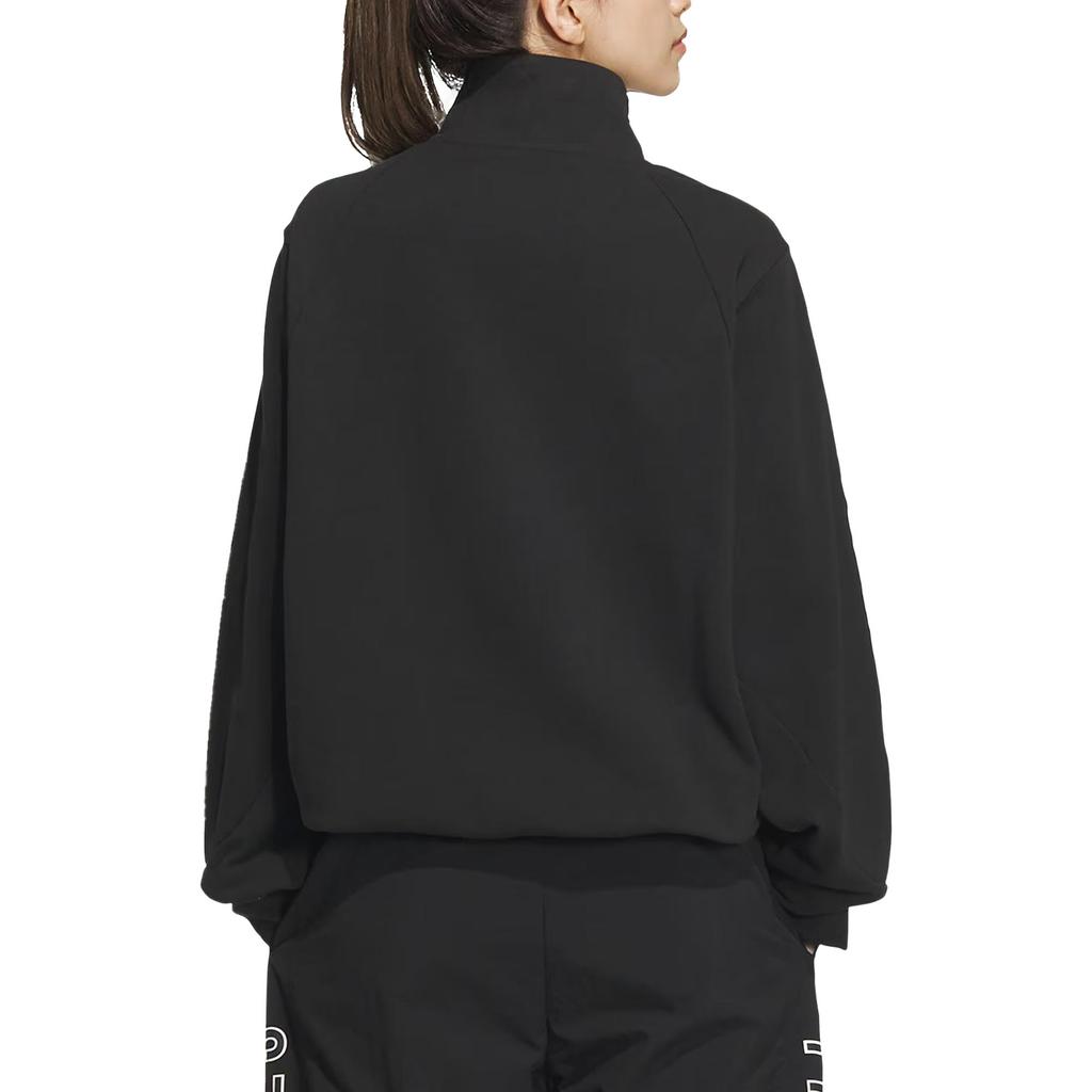 adidas FW24 Half-Zip Series Logo Pullover Loose Long Sleeve Sweatshirt Unisex Sweatshirt Black JI6633