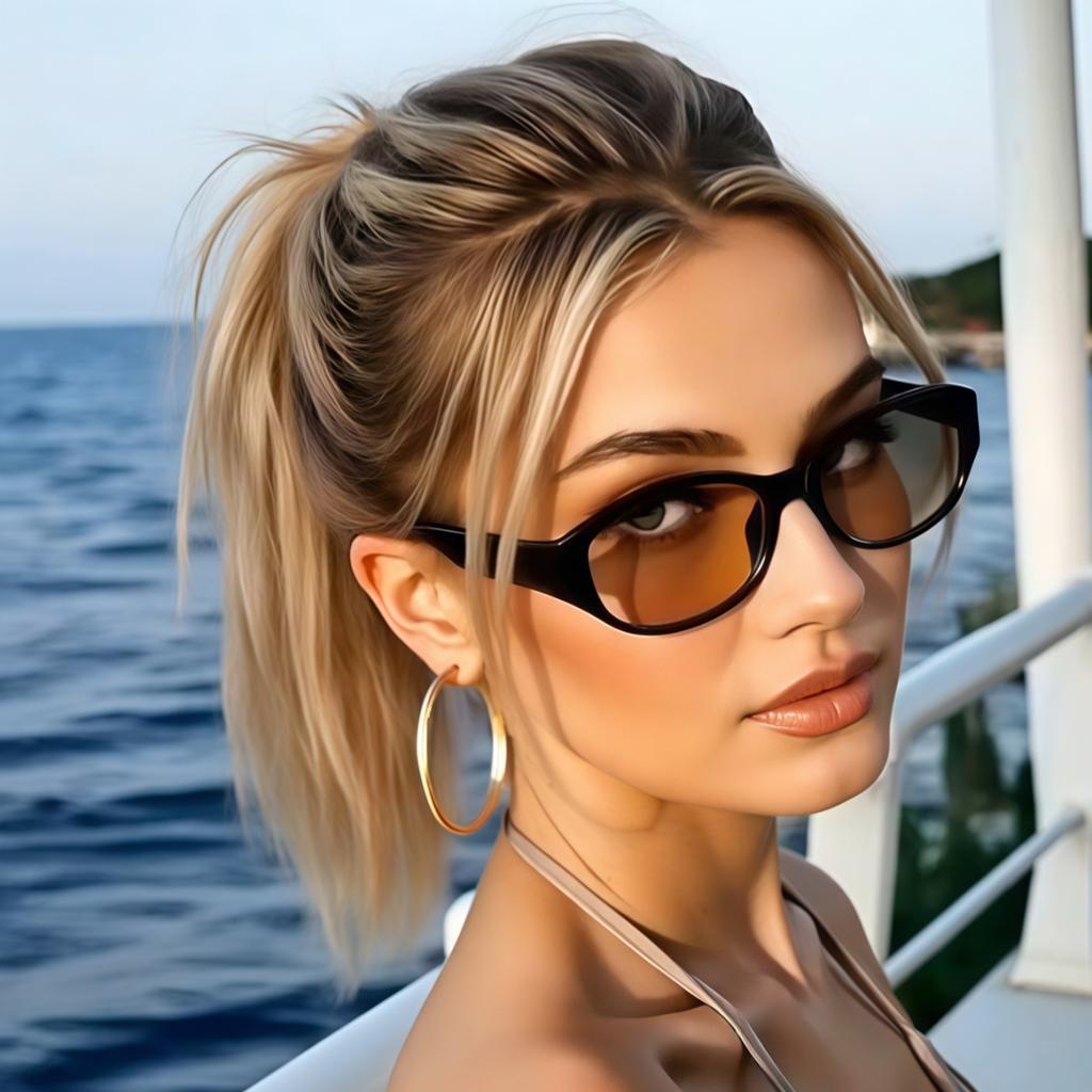 5pcs European and American Retro Style Men's and Women's Fashionable Sunglasses, Trendy and Versatile, Suitable for Summer Sun S