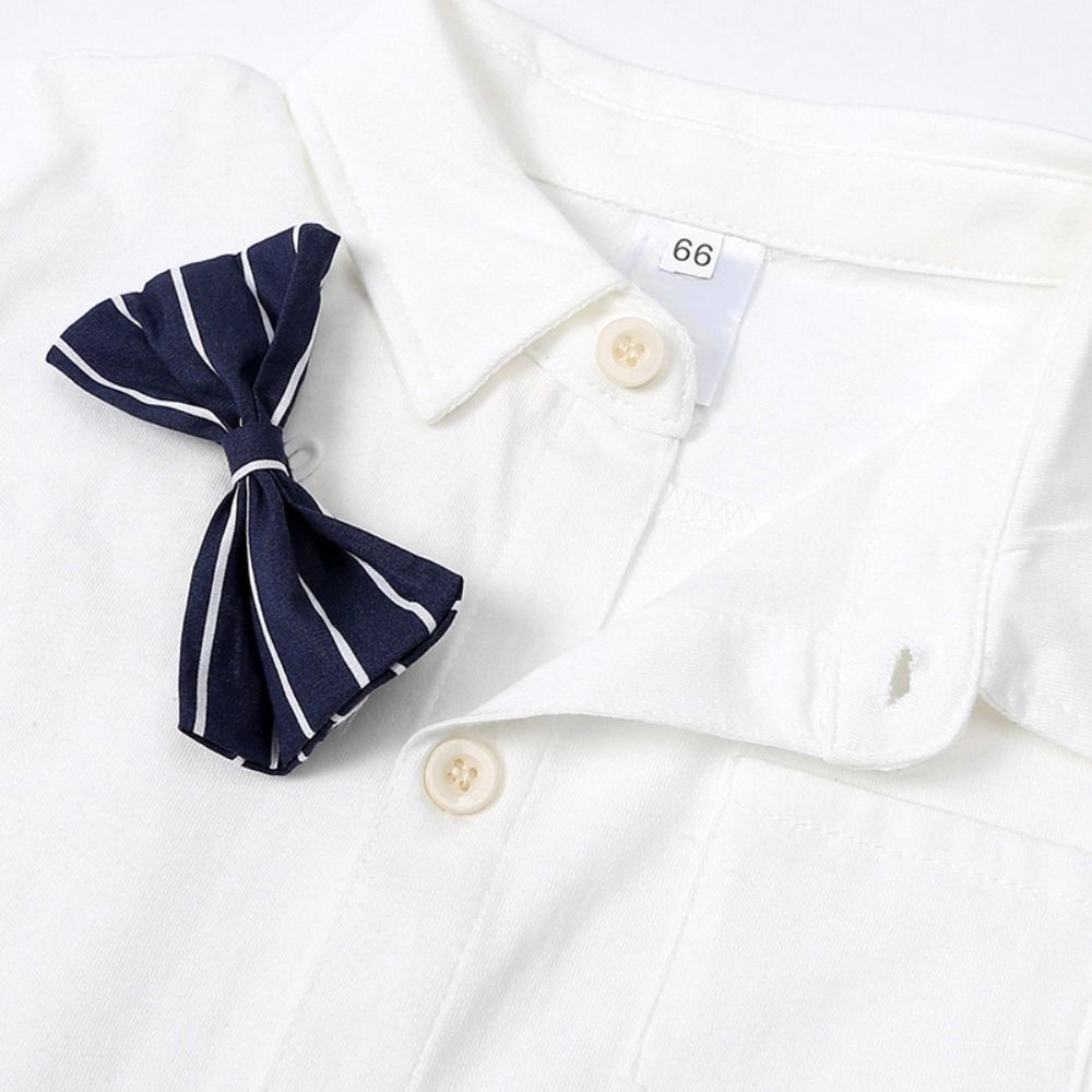 Triangle Bodysuit Baby Onesie Detachable Bow Tie Infant Jumpsuit Bodysuits Bodysuit  Children