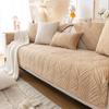 Modern Plush 3 Seater Couch Cover Quilted Sofa Slipcover Solid Velvet Single Chair Loveseat Covers Non-slip for Living Room