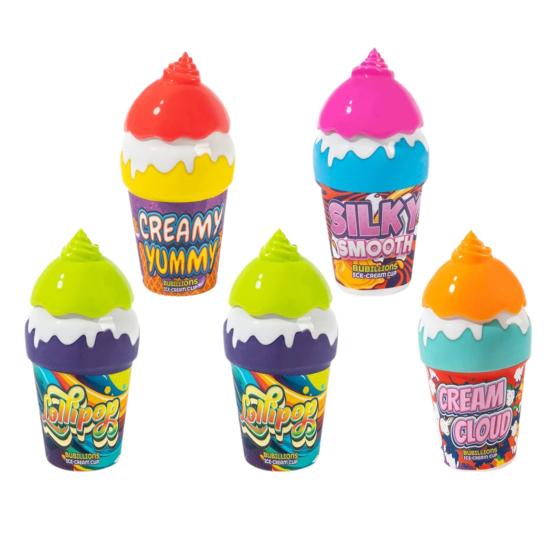 Bubble Bottle Toys Mini Ice Cream Shape Portable Bubble Bottle Non-Spill Inverted Design Machine Blower Maker for Kids Outdoor Play Picnic Fun Party