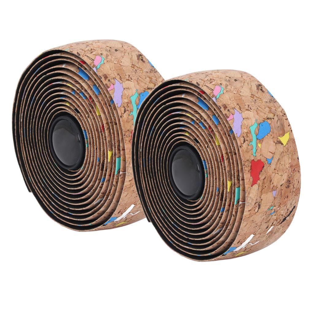 2Pcs Bike Handlebar Tape Sweat Absorption Breathable Non Slip Wooden Grain Texture Bike Bar Tape