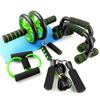 5-Piece Fitness Set: Ab Wheel & Push-Up Bars for Comprehensive Core Training