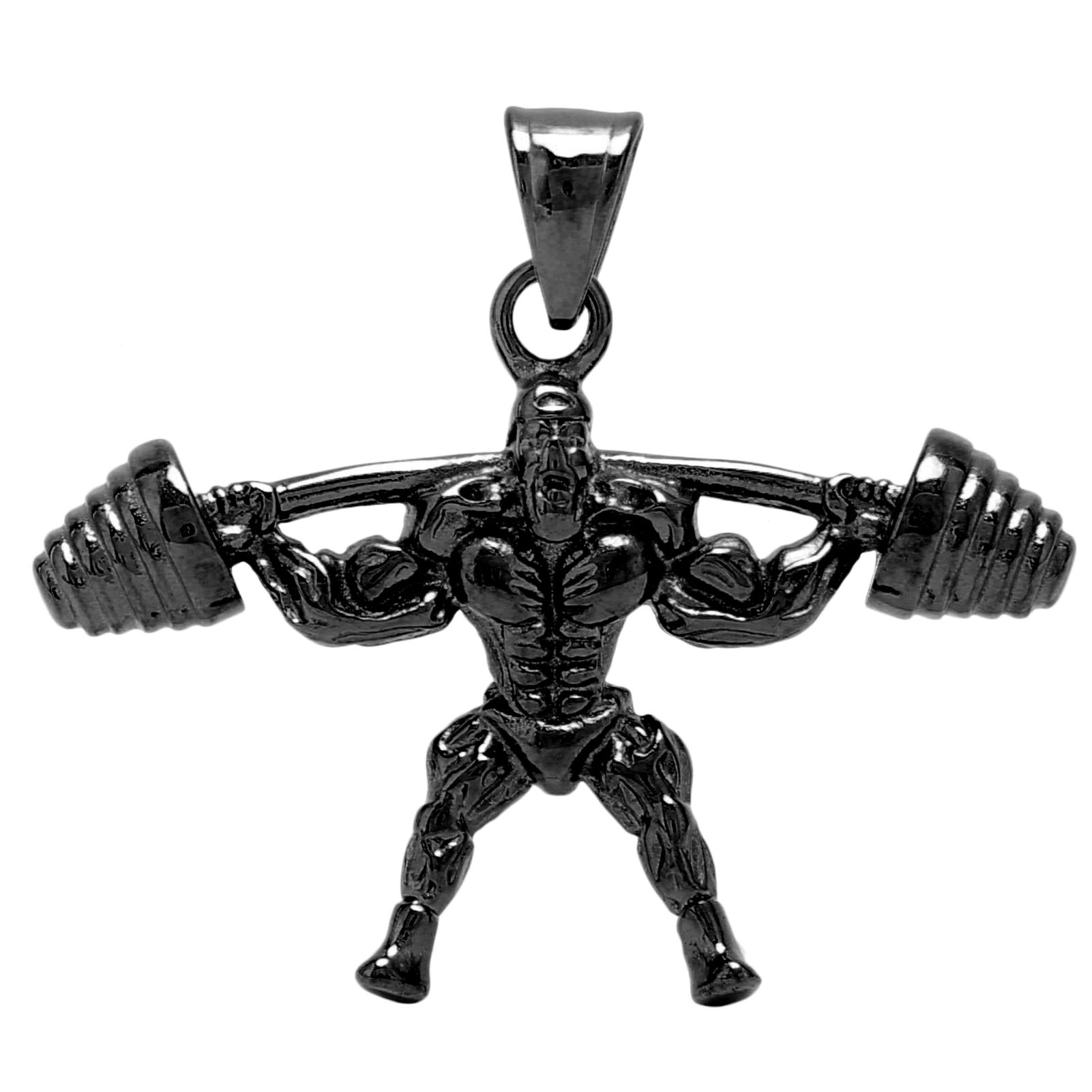 

Застежки-молнии из титановой стали в форме штангиста, подвески, аксессуары для одежды для пожилых людей Black