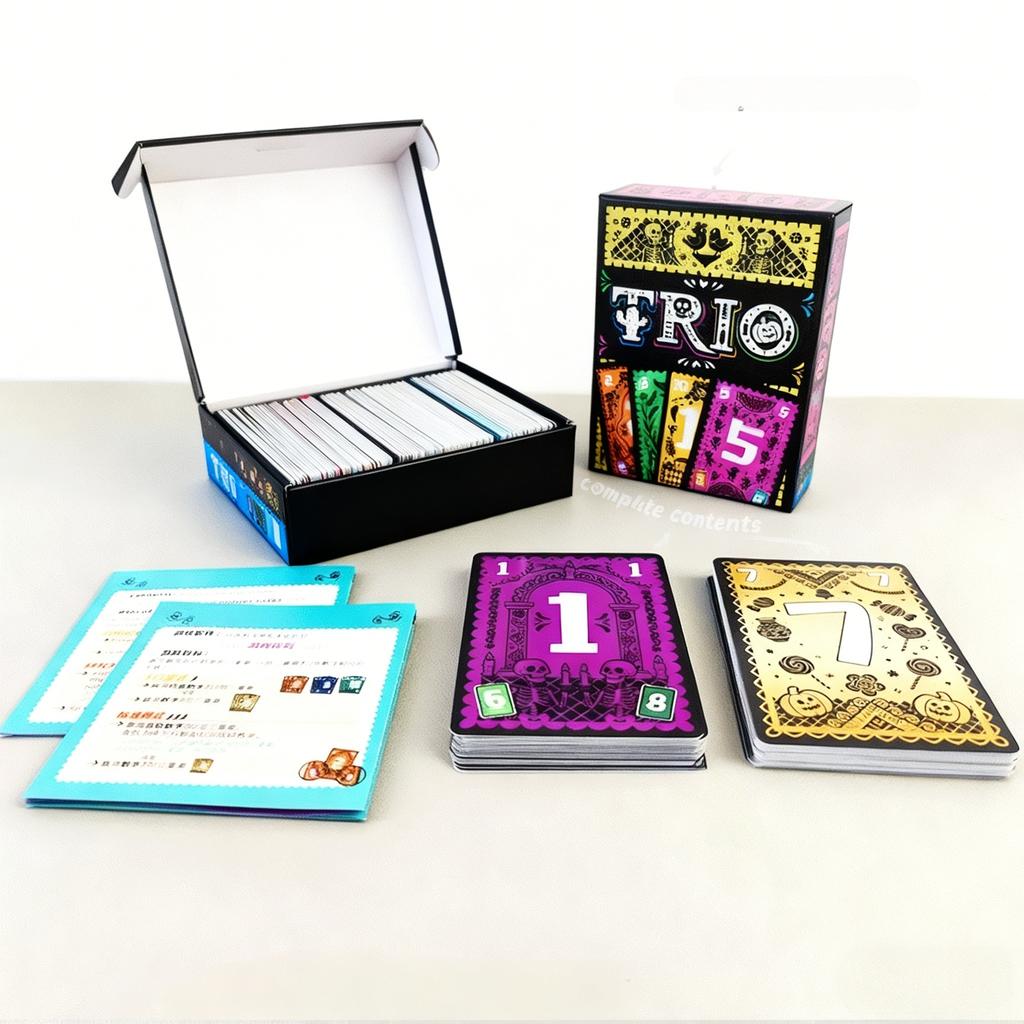 Trio Brain Training Card Game: Logic Matching Strategy Board Game For Kids & Adults, Educational Family Party Tabletop Toy