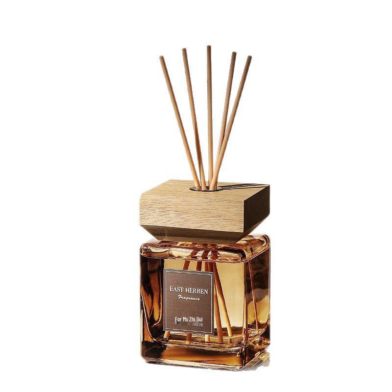 500ML Rattan Aroma Diffuser with Wooden Lid: Long-Lasting Scent for Home, Hotel, or Living Room.