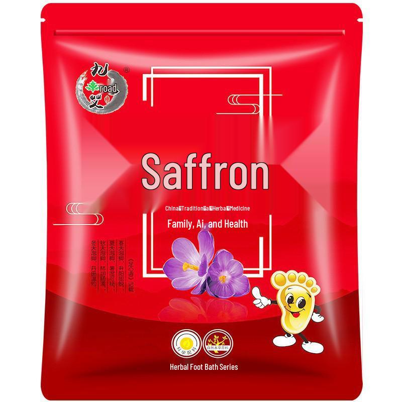 Angelika Beifuß & Safran Ingwer Fußbadpulver für kalte Hände, Füße und Schlaf – Unisex Fußbadebeutel