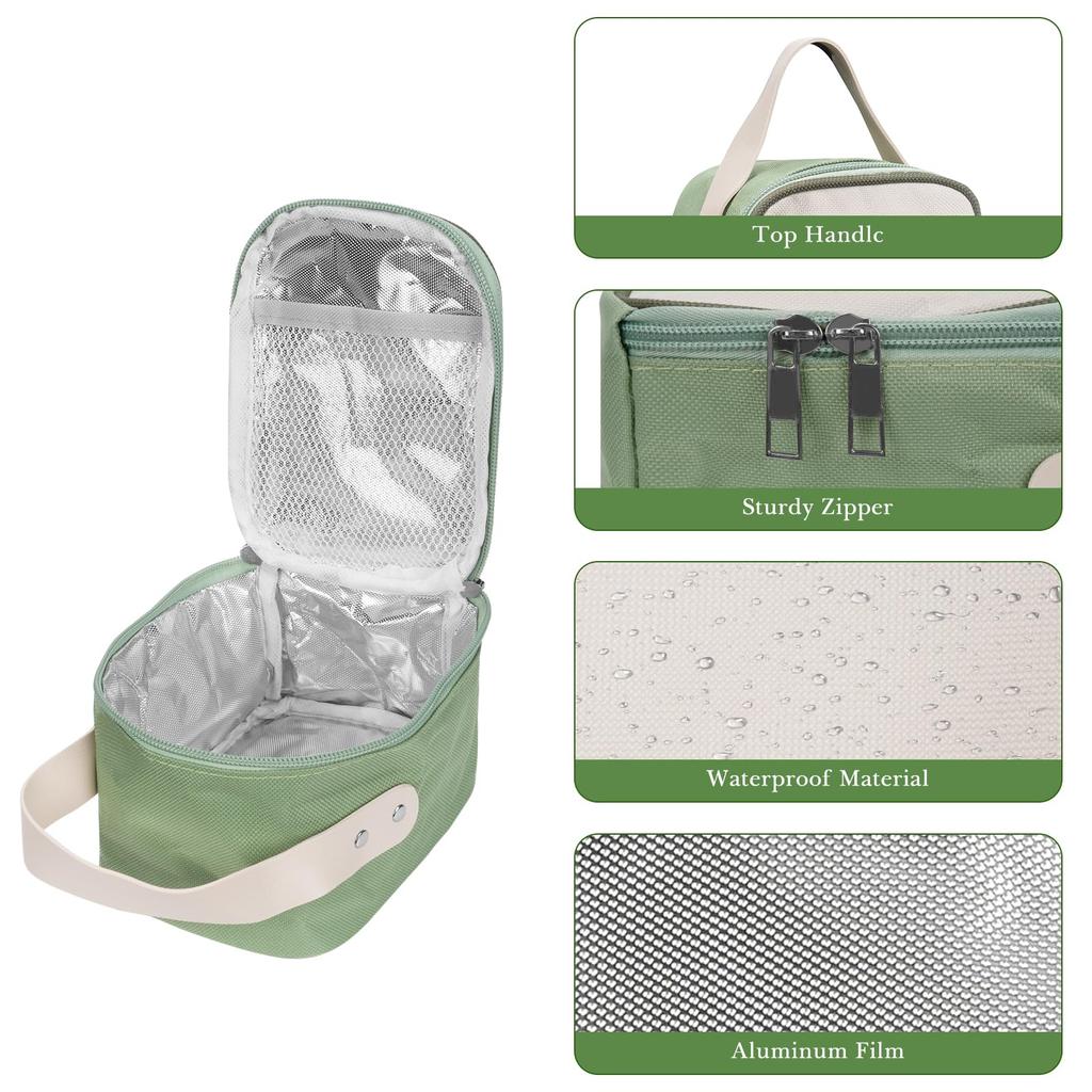 Linkidea Insulated Food Jar Thermal Snack Lunch Cooler Bag for Food Perfect for Office Work or Outdoor Compatible with THERMOS 16 and Blockhutte Bag,