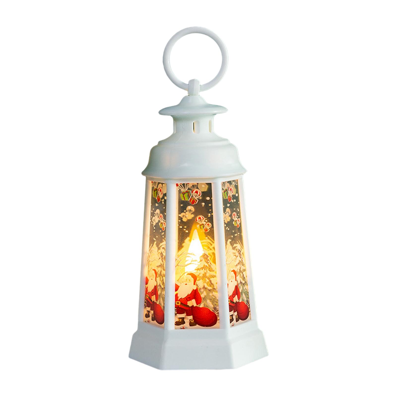 

Christmas Lantern Nightlight Decorative Handheld Lamp Kids Hanging Table Lamp for Garden Desktop Party Holiday Decoration