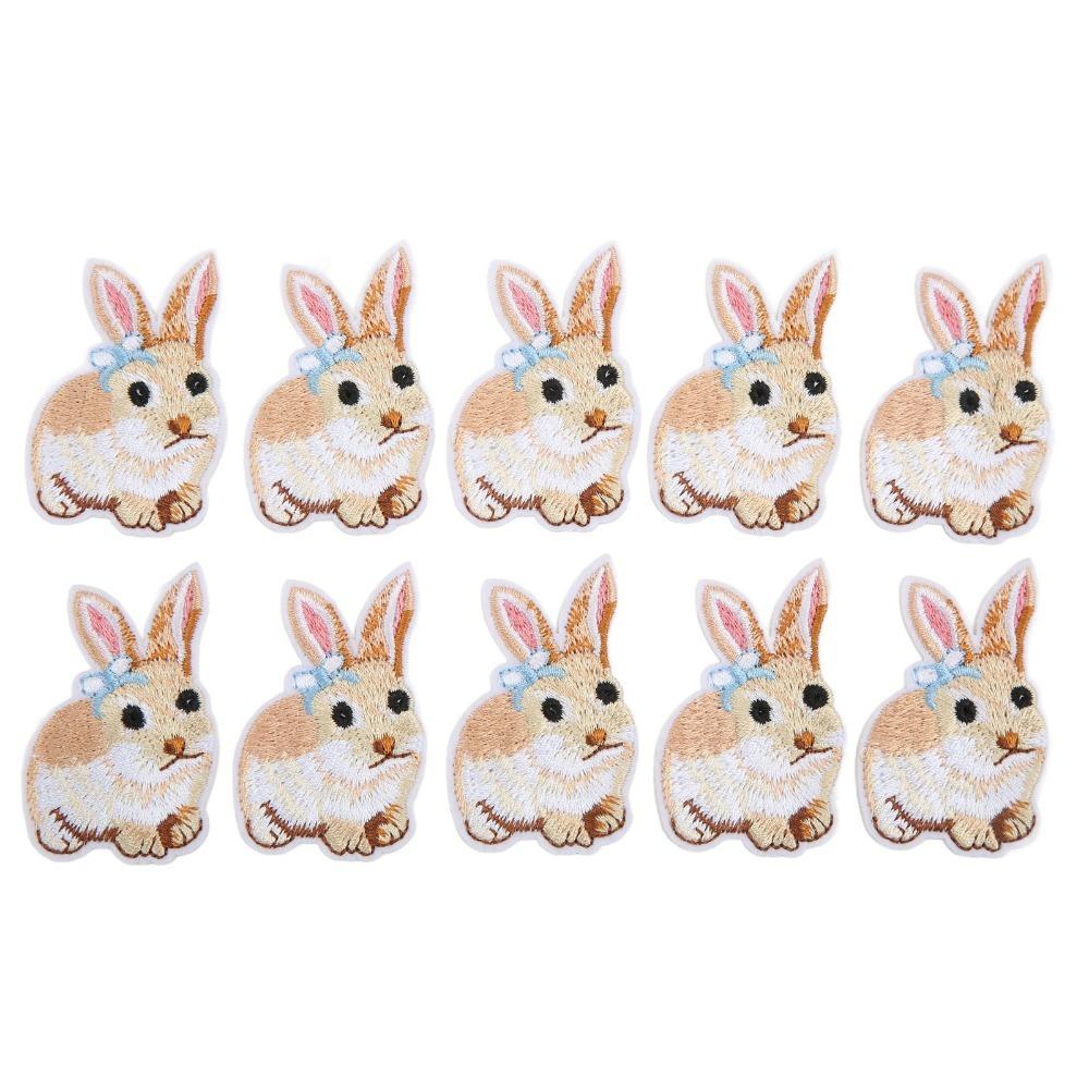 

10pcs Embroidered Iron On Patches Lightweight Applique Patches Durable Embroidered Patches Bag