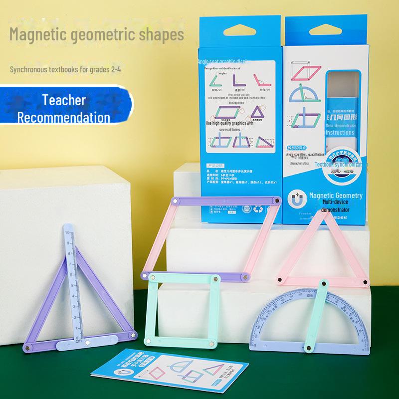 Nástroje magnetické geometrie pro studenty základních škol: Ukázka paralelogramu a trojúhelníku (Třídy 2-4)