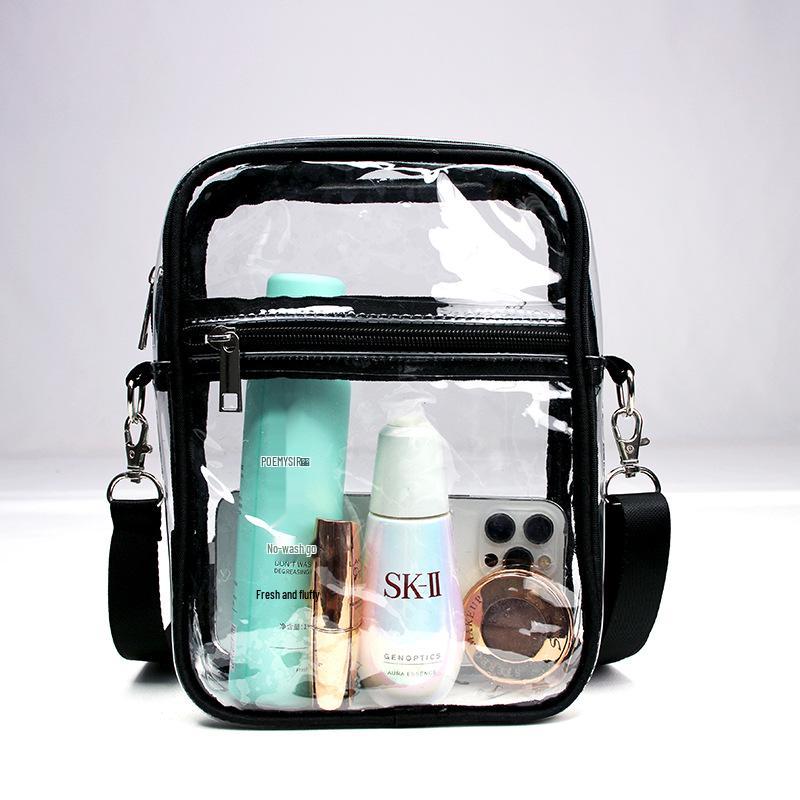 

Прозрачная ПВХ сумка кроссбоди - Водонепроницаемая, Многофункциональная, Портативная наплечная сумка для покупок