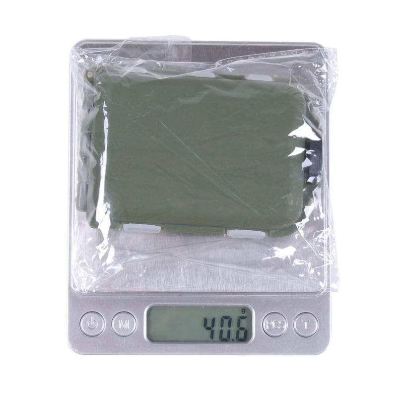 Multifunktionale Angelwerkzeugkiste 10 Fächer Klappdeckel Köder Angelgerät Aufbewahrungsbox 9,5*6,5*3cm Kunststoff Meeresangelzubehör Box Po