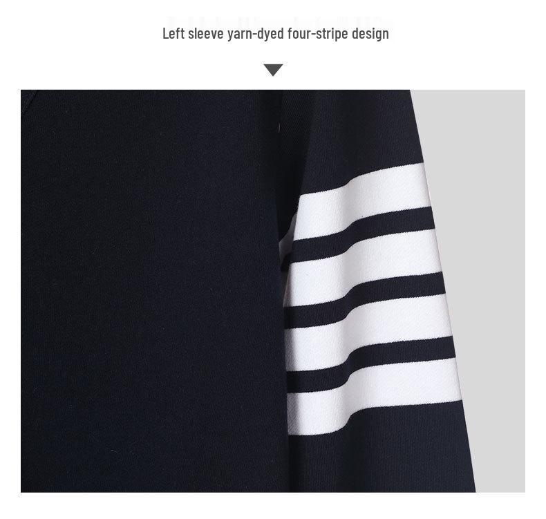 Unisex College Style Cotton Yarn-Dyed Casual Cardigan Jacket