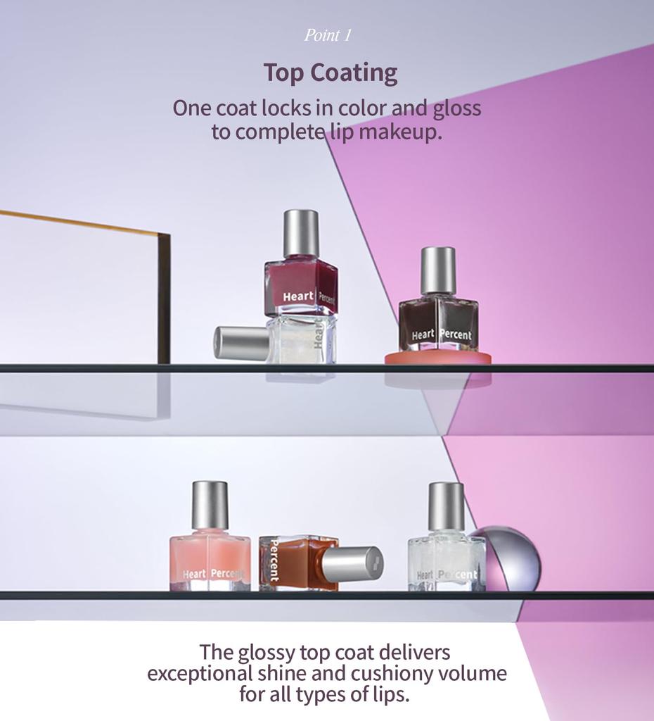 Heart Percent Dote On Mood Top Coating Lip Plumper Mood Plumping Lip Gloss (#03 Changer) & High-Glow