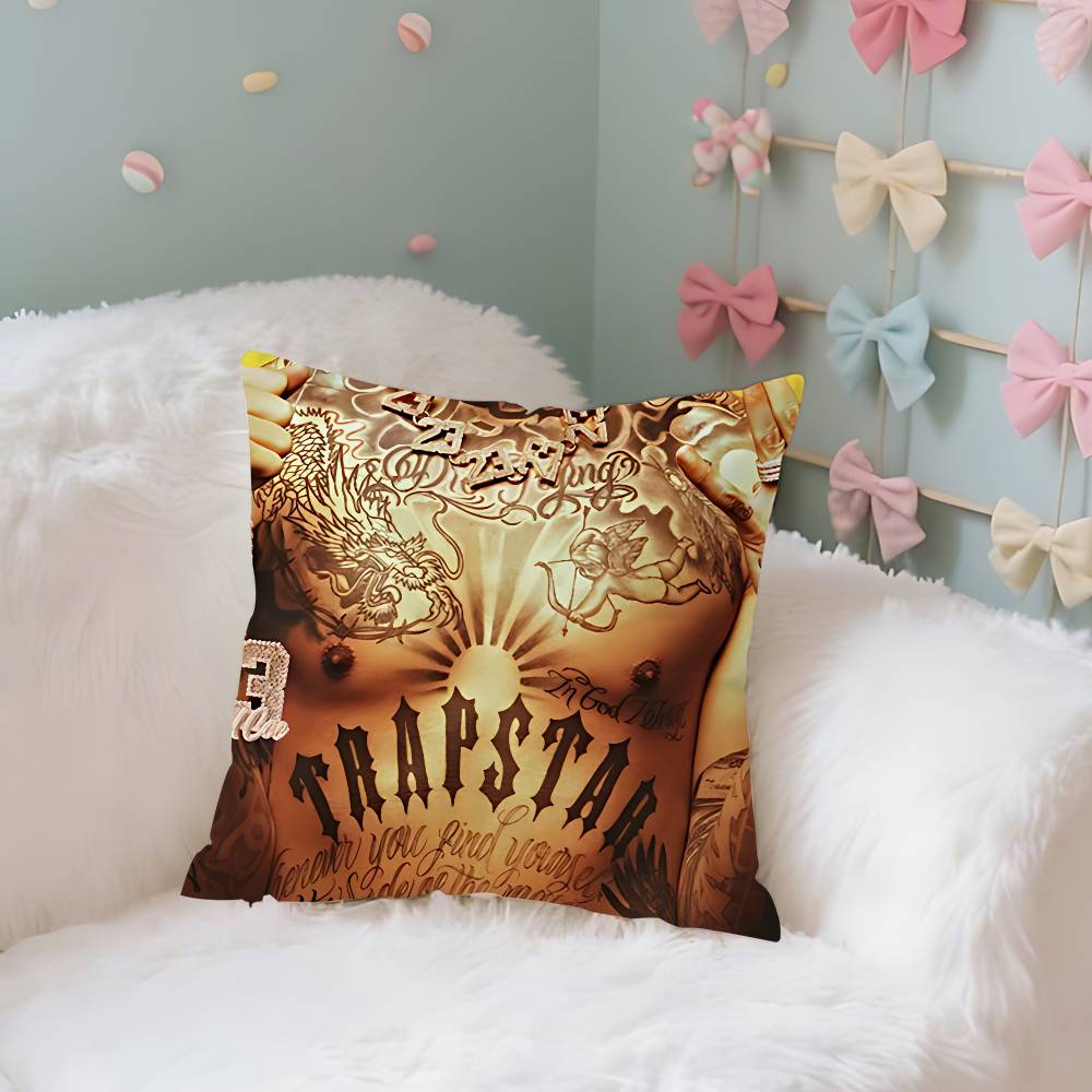 Central Cee Uk Rapper Case Plush Fabric Soft Pillowcase Double Sided Print Cushion Cover Household Gifts