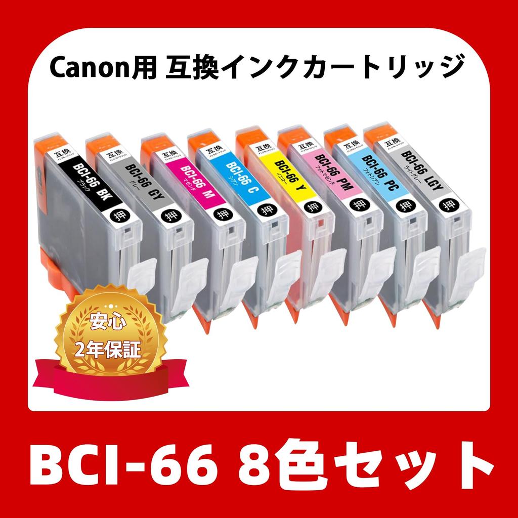 BAALAND Canon Compatible Ink Cartridges Set with IC for PIXUS BCI-66 (8-Color Chip) PRO-S1
