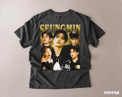 Seungmin Stray Kids T-Shirt, Vintage Bootleg Kpop Shirt, Stray Kids World Tour Graphic Tee, Trendy Pop Culture Clothing, Gift for Stay Fan