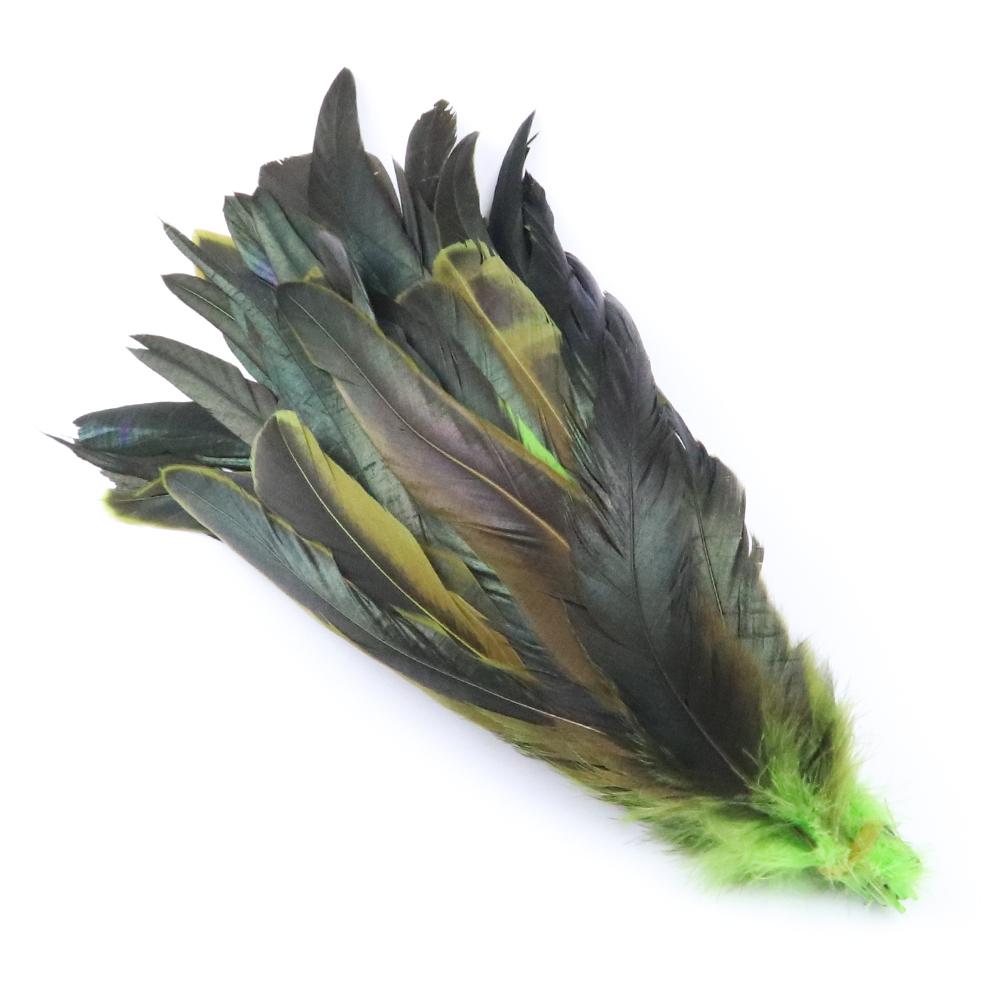 100pcs Blue Carnival Rooster Tail Feathers 25-30cm 30-35cm for Crafts Headdress Party Clothing HeadWear Decor Pheasant Plumas