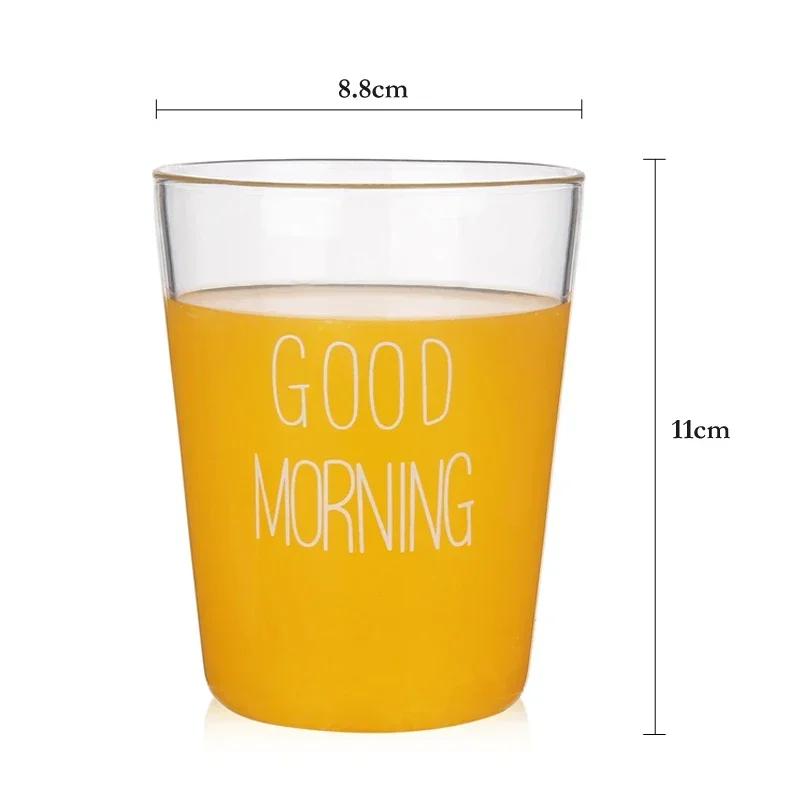 2Pcs Glass Cups Tea Coffee Mug Breakfast Milk Juice Cup Iced Beer Latte Mug Salad Dessert Smoothie Cup Summer Drinking Glasses