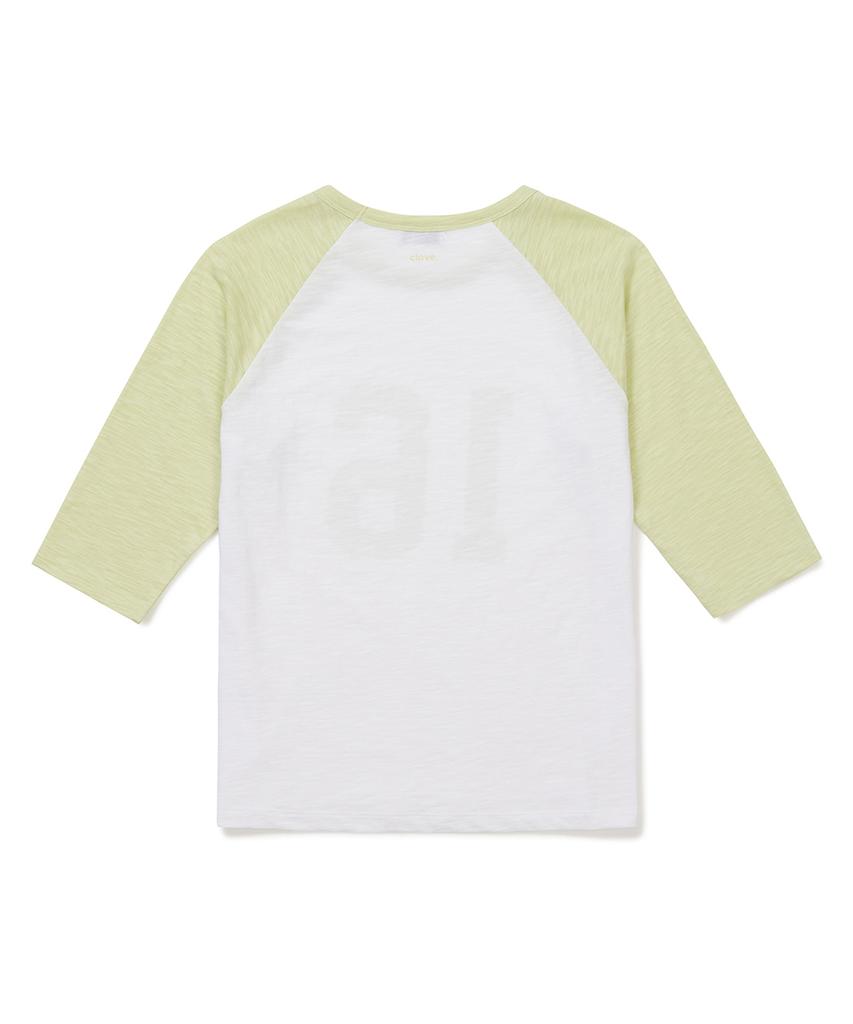 CLOVE [26Sm Clove] Raglan Baseball T-Shirt (Lime)