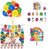 Playful Numberblocks Theme Balloon Pull Flag Set For Joyful Birthday Party Celebrations