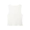 Fashion Wind 2024 Summer New Versatile V Neck Knitted Vest Ivory Outwear 1231948001